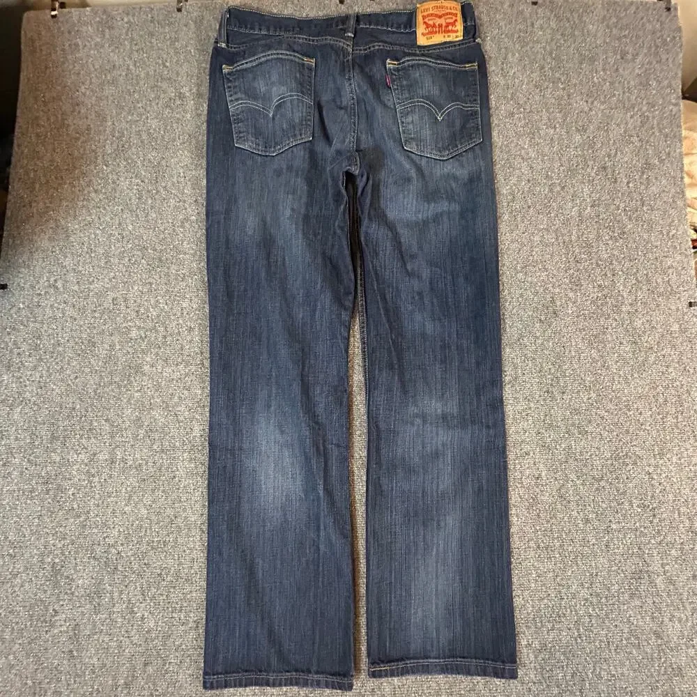 Levis Strauss 514 Dark Blue Regular Straight Leg Fit Jeans W36‎ L32